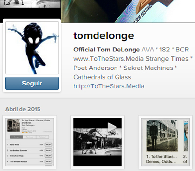 Tom DeLonge 182 instagram