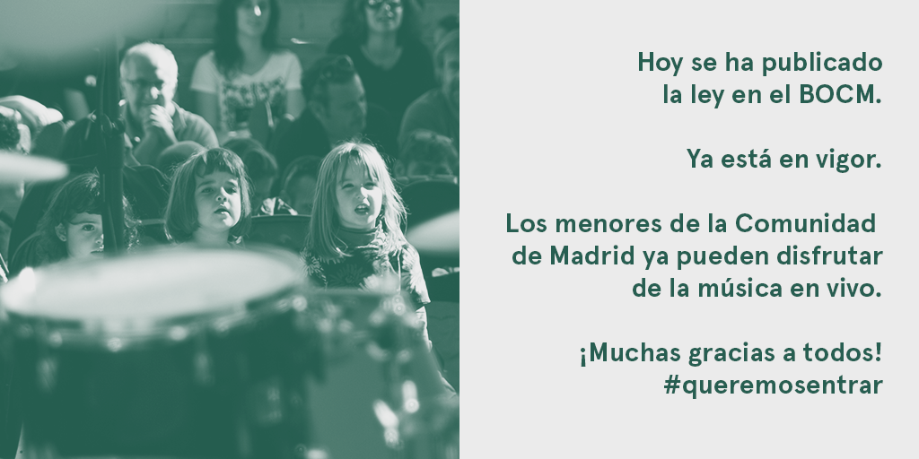 menores entrar conciertos