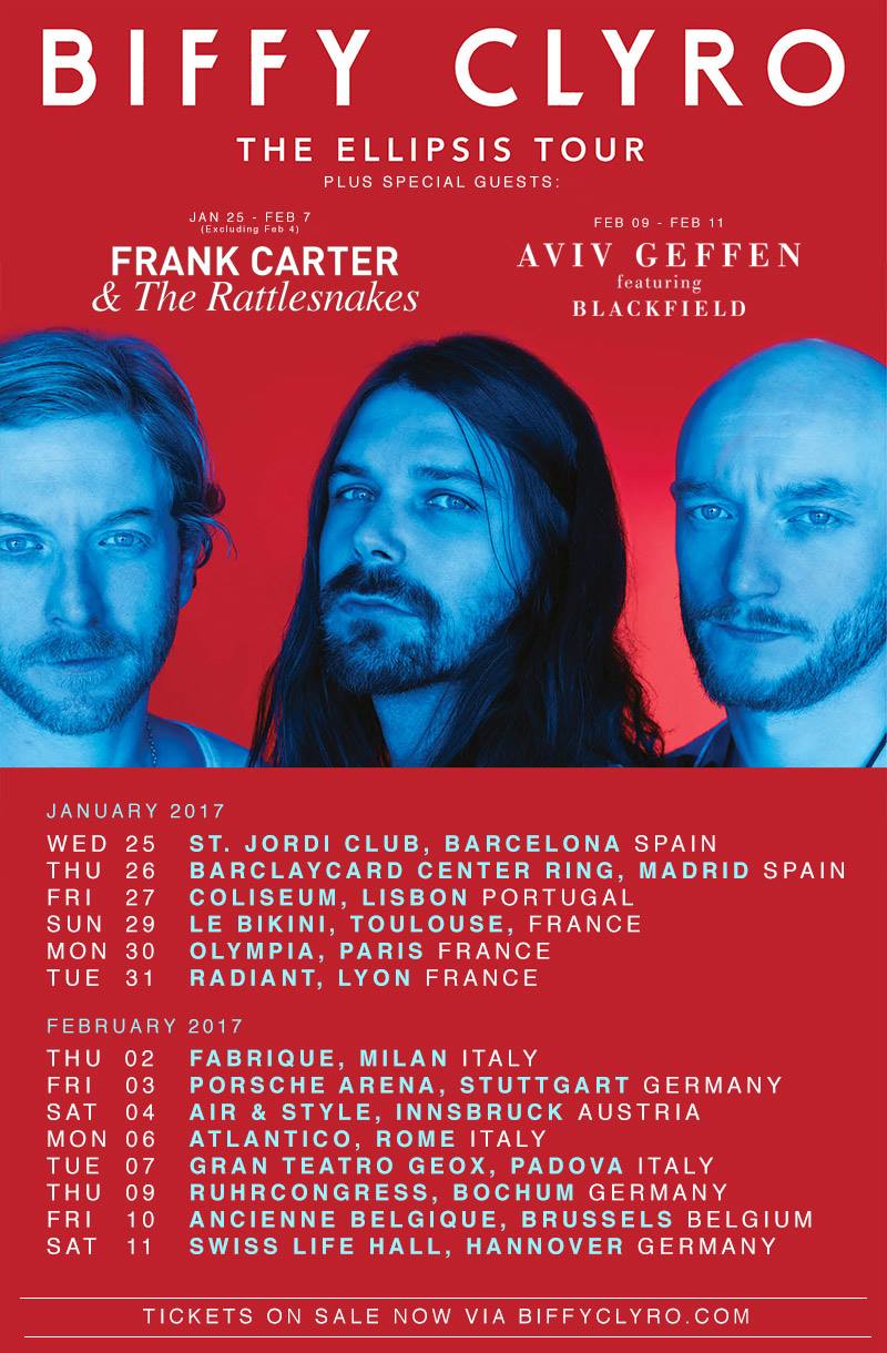 biffly clyro - teloneros madrid barcelona 2017