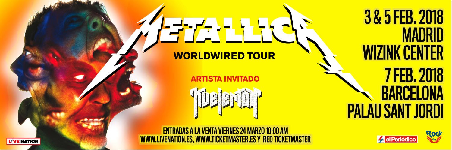 metallica madrid barcelona 2018
