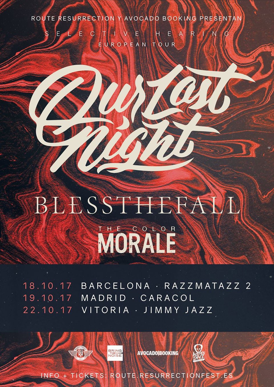 our last night y blessthefall - cambio sala madrid