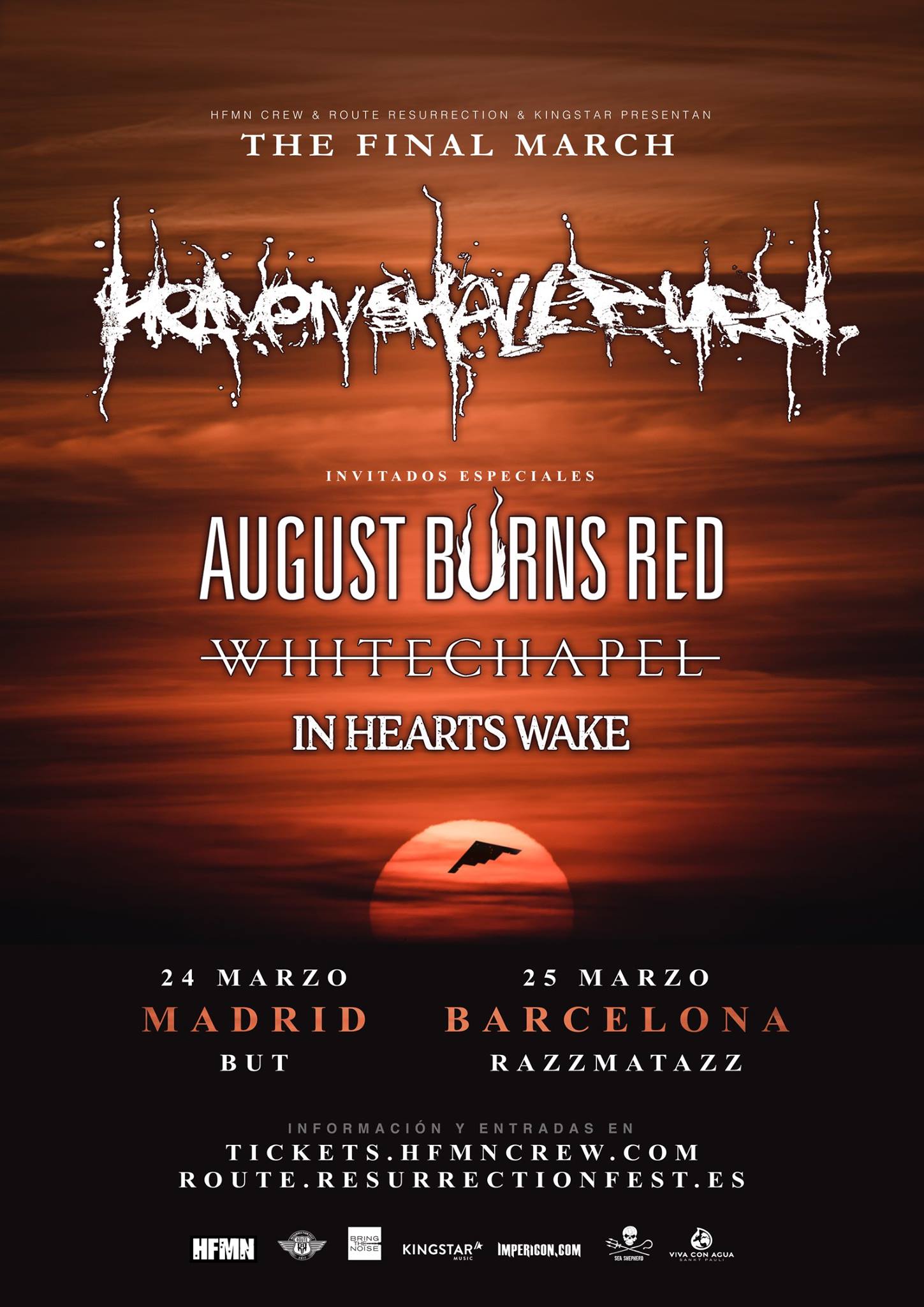 august burns red - madrid barcelona 2018