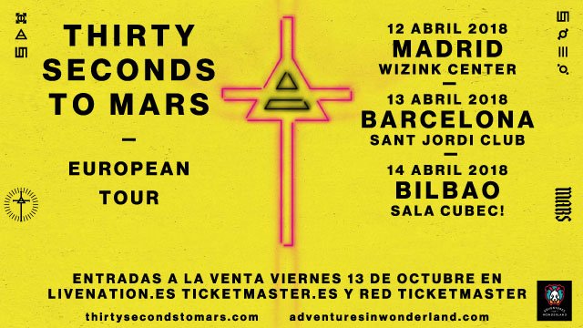30 seconds to mars madrid barcelona bilbao 2017