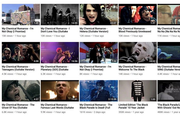 my chemical romance youtube
