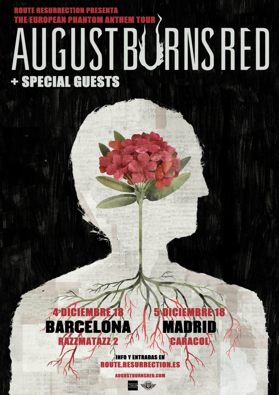 august burns red barcelona madrid diciembre 2018