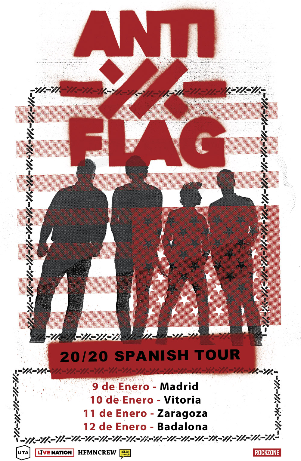 anti-flag: conciertos en españa en enero 2020